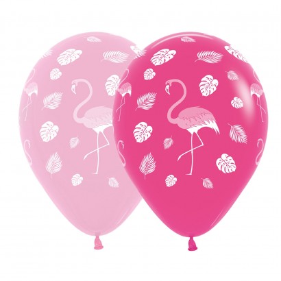 25 x Pink Flamingo Balloons 