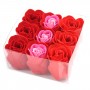 9 x Red Rose Soap Flowers 3 