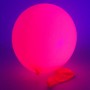 UV Neon Balloons 7 Pink under UV light