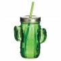 Cactus Glass Drinks Jars x 4 3 