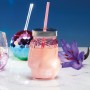 Unicorn Pink Glass Drinks Jars x 4 1 