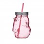 Unicorn Pink Glass Drinks Jars x 4 2 