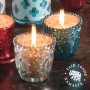Embossed Glass Indian Votive Candle 2 
