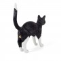 Seletti Jobby Cat Rechargeable Lamp 4 Black and White Cat