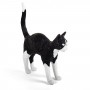 Seletti Jobby Cat Rechargeable Lamp 11 Black and White Cat
