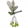 Flutter Glow Springy Pendant 5 Green Dragonfly