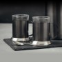 La Cafetiere Edited Set of 2 Glass Cups Gun Metal Grey 1 