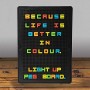 Light Up Peg Board 2 Light Up Peg Board w/ Coloured Letters