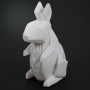 Mini USB/Battery Origami Animal Light 7 White Rabbit