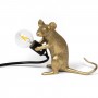 Seletti Gold Mouse Lamp 9 Sitting