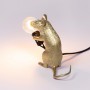 Seletti Gold Mouse Lamp 10 Sitting