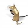 Seletti Gold Mouse Lamp 11 Sitting