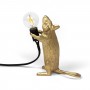 Seletti Gold Mouse Lamp 13 Standing