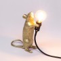 Seletti Gold Mouse Lamp 14 Standing