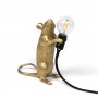 Seletti Gold Mouse Lamp 15 Standing
