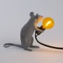 Seletti Grey Mouse Lamp 5 Sitting Mouse