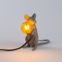 Seletti Grey Mouse Lamp 2 Sitting Mouse