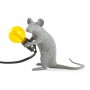 Seletti Grey Mouse Lamp 11 Sitting Mouse