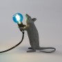 Seletti Grey Mouse Lamp 6 Standing Mouse
