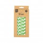 50 x Bright Paper Straws 3 Green