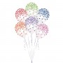 Printed Confetti Balloons (6 pack)  2 Mixed